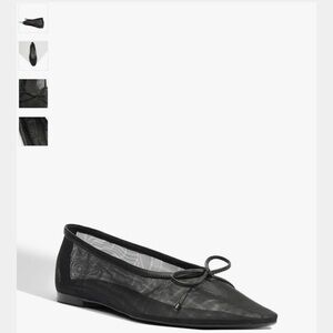 SCHUTZ Black Mesh Ballet Flats